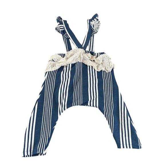 Jessica Simpson Stripe Ruffle Romper Size 12M - Picture 4 of 4